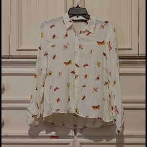 Zara Women size medium insect patterned bl…